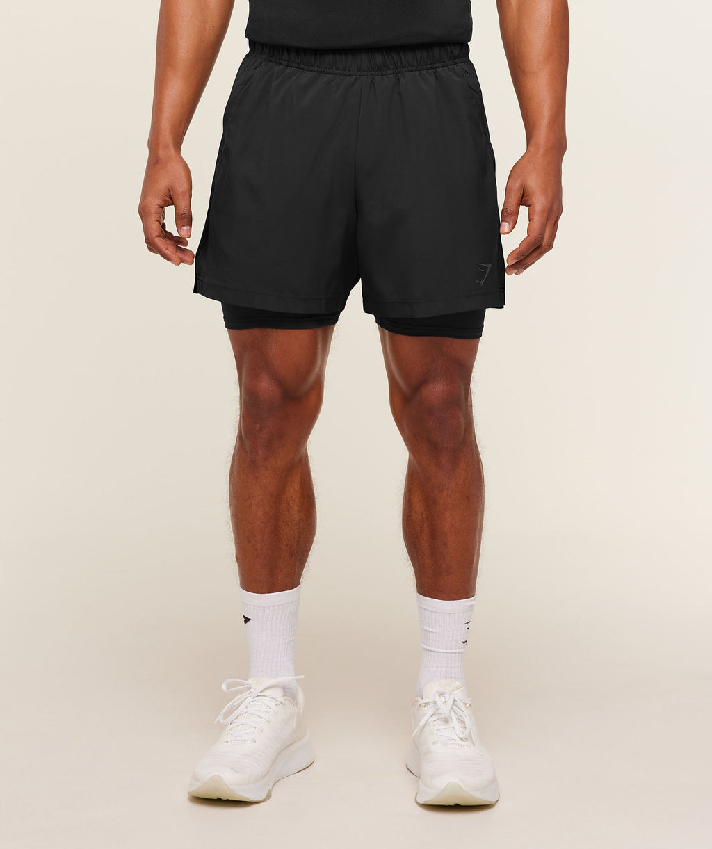 Sport 5" 2 in 1 Shorts - Black