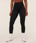 Storm Seamless Leggings - Black/Rich Maroon