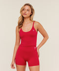 Training Cami Tank With Shelf - Carmine Red