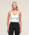 Training Cami Tank With Shelf - White