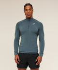 Vital Seamless 1/4 Zip - Iron Blue/Stealth Blue