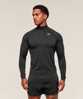 Vital Seamless 1/4 Zip Black/Silhouette Grey