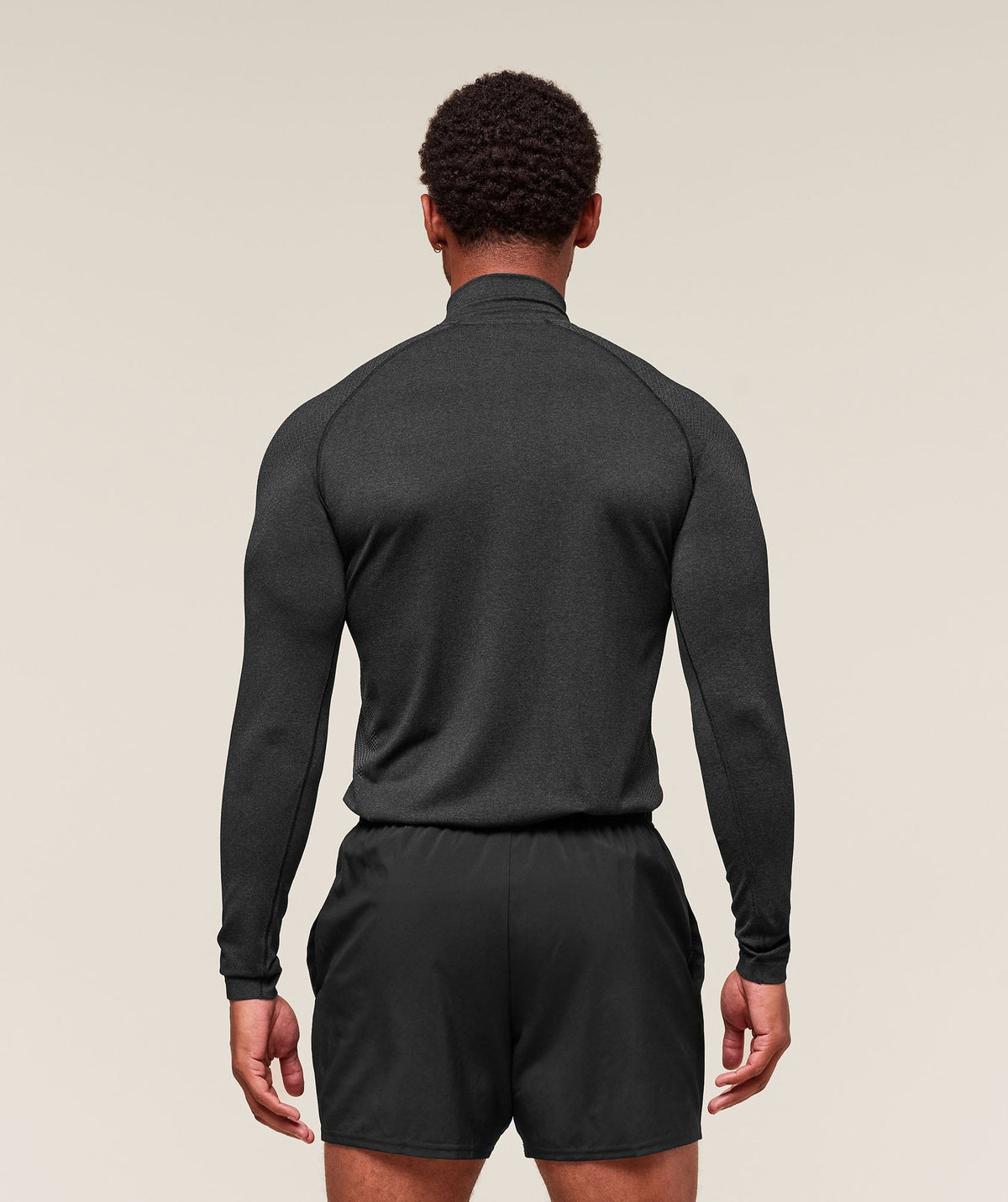 Vital Seamless 1/4 Zip Black/Silhouette Grey