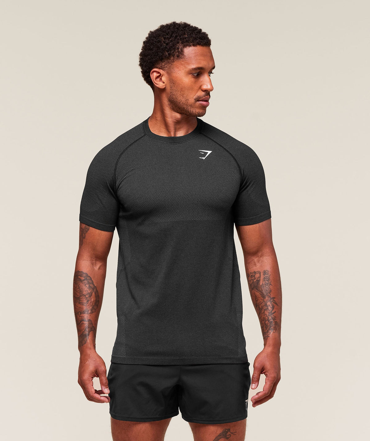 Vital Seamless T-Shirt - Black/Silhouette Grey ;)