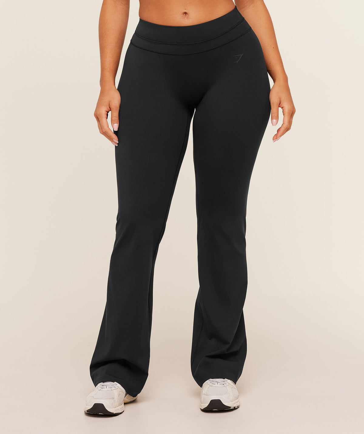 Whitney Mid-High Rise Flared Leggings - Black