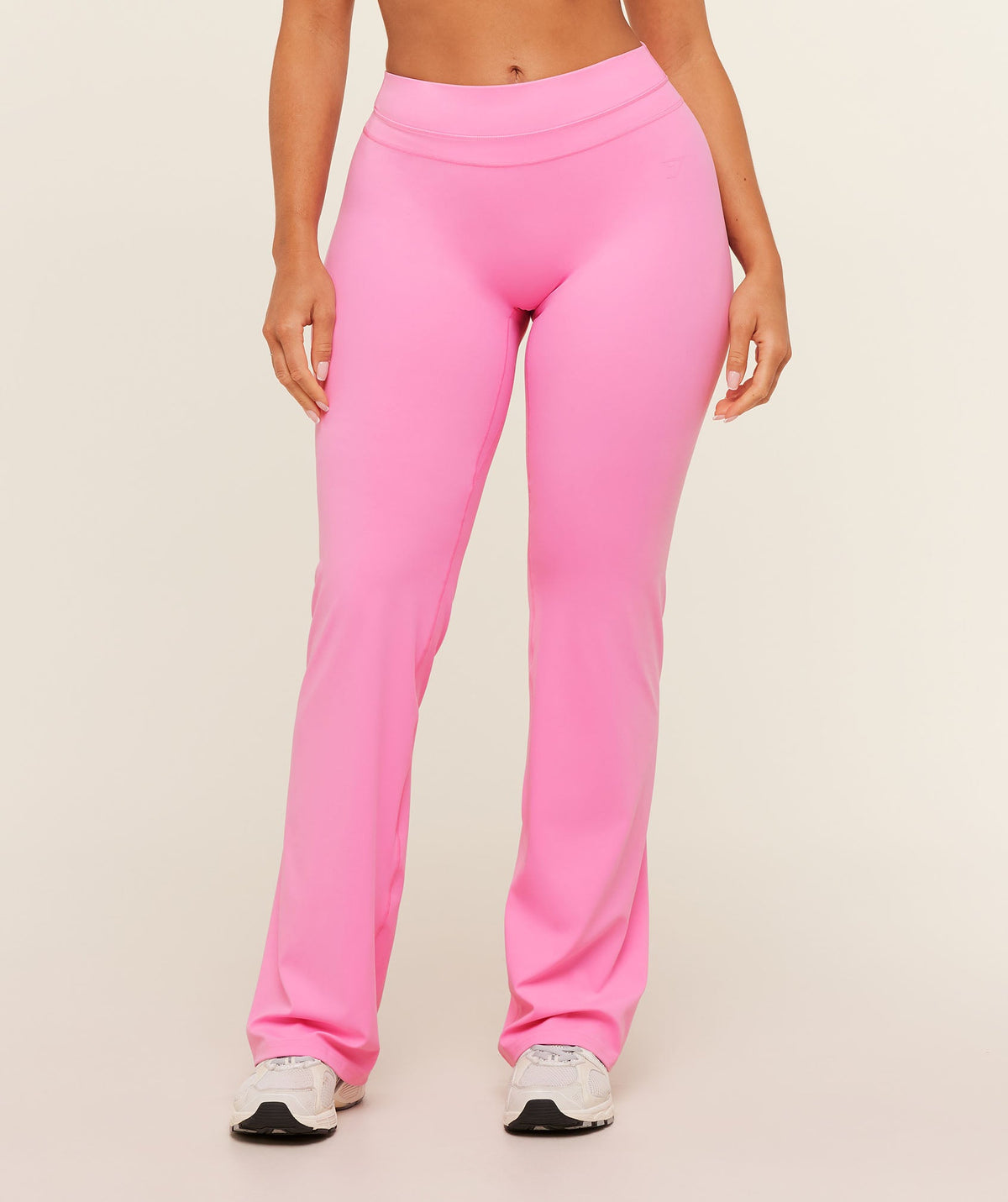 Whitney Mid-High Rise Flared Leggings - Focus Pink