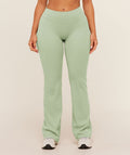 Whitney Mid-High Rise Flared Leggings - Haze Green
