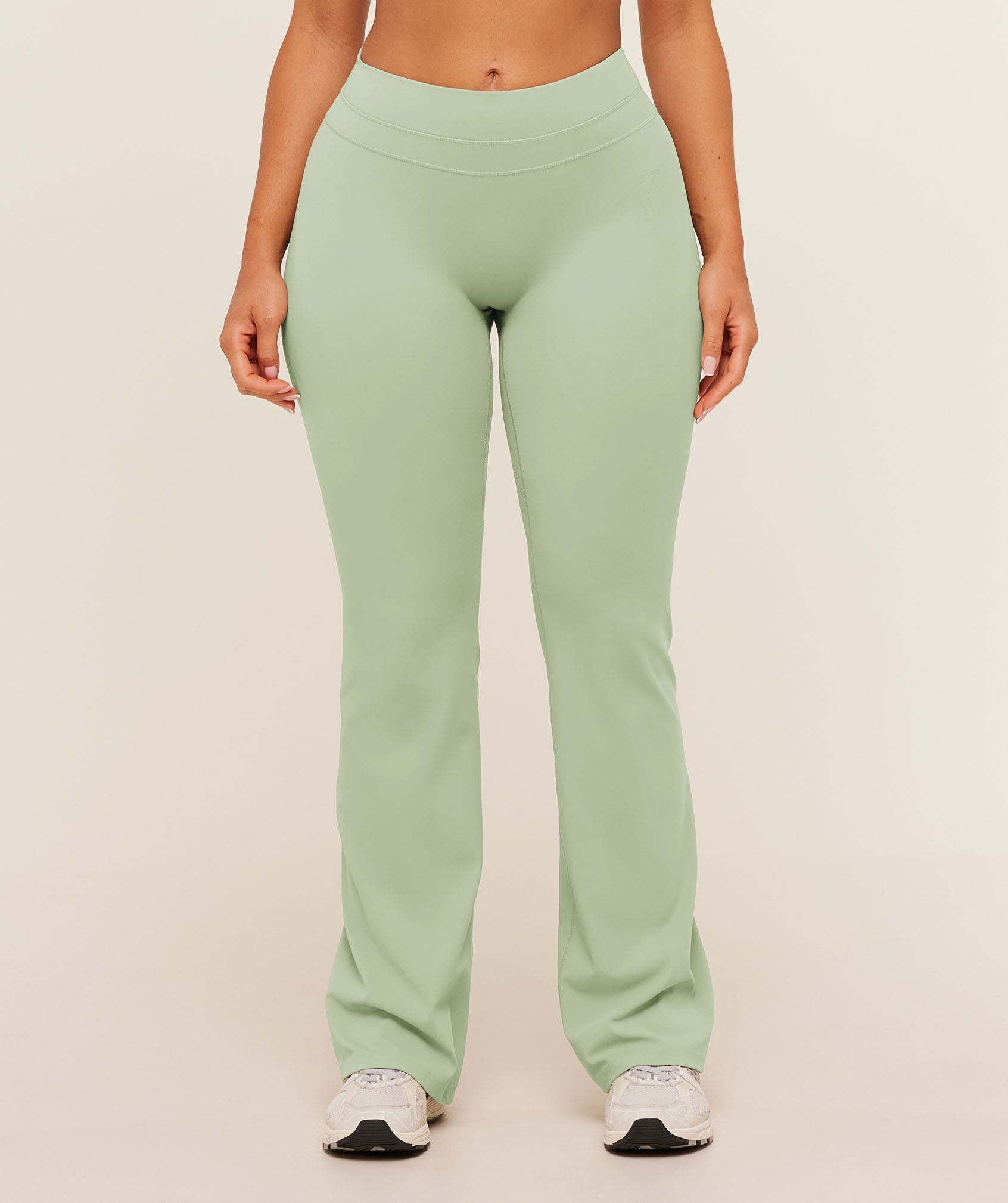 Whitney Mid-High Rise Flared Leggings - Haze Green