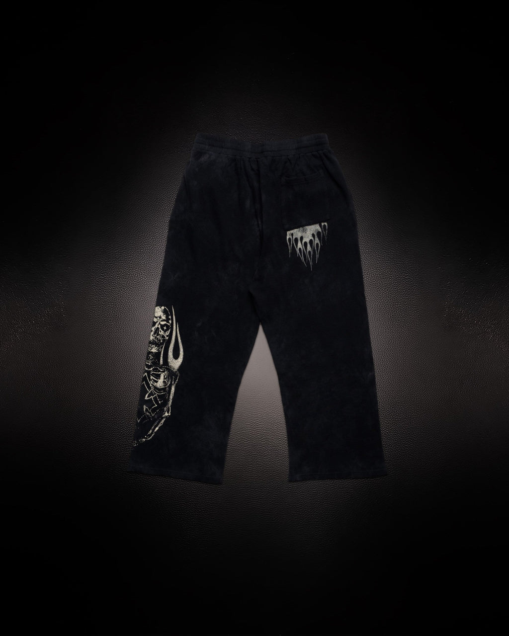 Reaper Sweatpants Black with Beige espalda