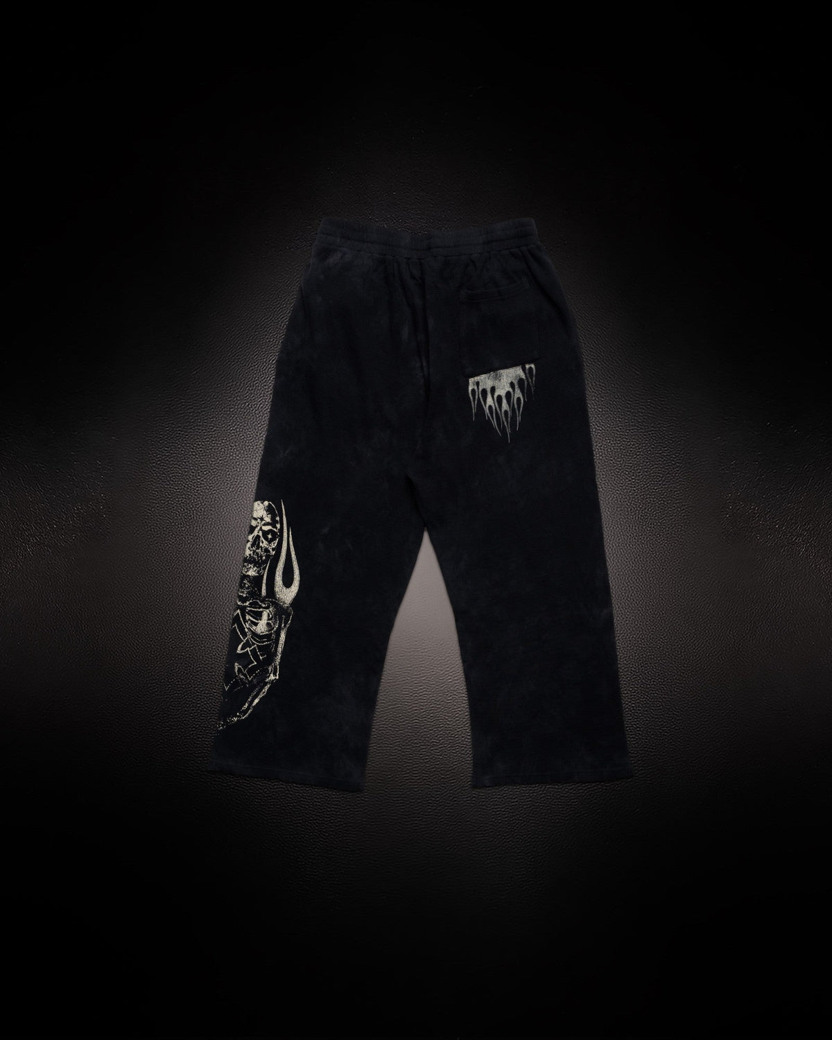 Reaper Sweatpants Black with Beige espalda