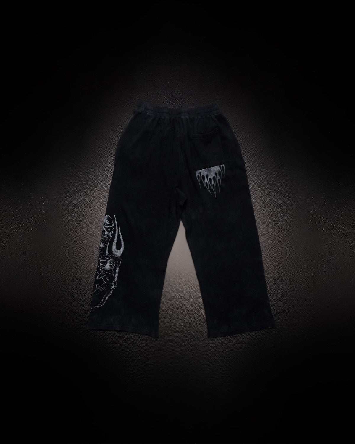 Reaper Sweatpants Black with Grey espalda