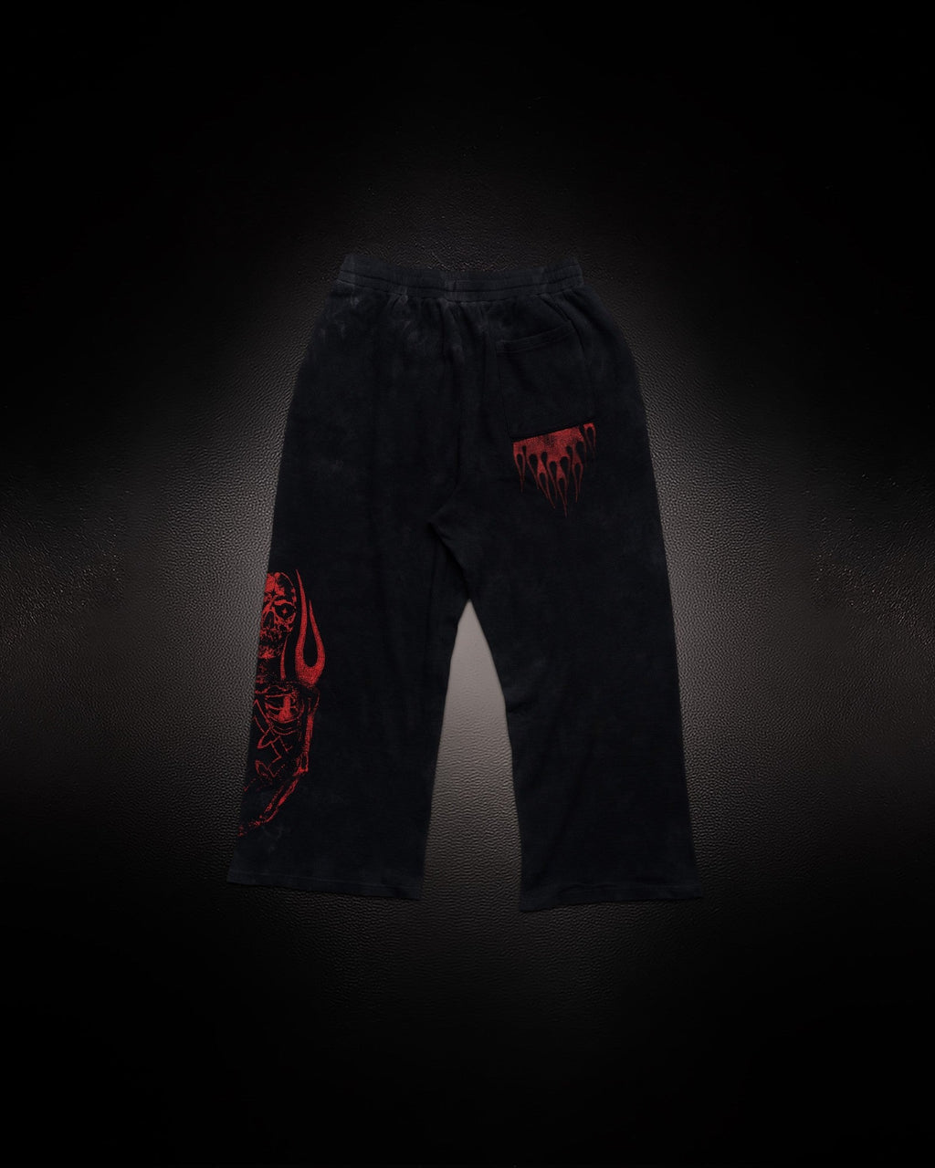 Reaper Sweatpants Black with Red espalda