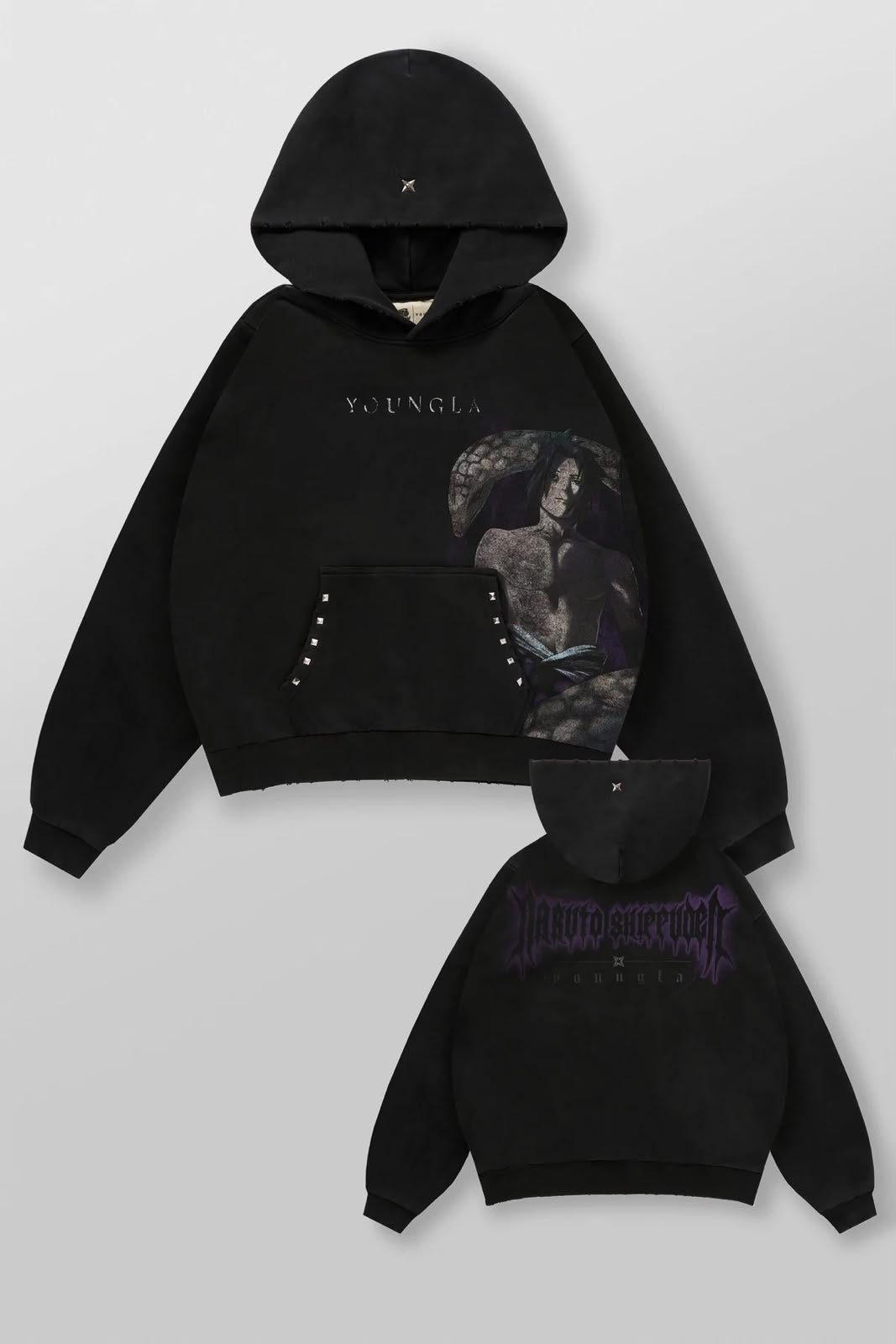 Naruto Stud Artwork Hoodies - Sasuke